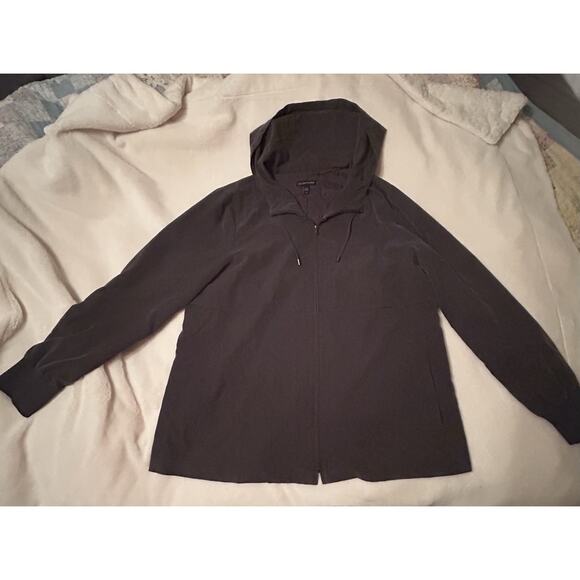 Eileen Fisher Jacket Size M Windbreaker Gray Full Zip Lined Outdoor Jacket - Picture 5 of 14